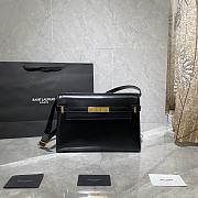 YSL MANHATTAN BLACK SMOOTH LEATHER 579271 SIZE 29x20.5x7 CM - 1