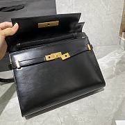 YSL MANHATTAN BLACK SMOOTH LEATHER 579271 SIZE 29x20.5x7 CM - 3