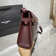 YSL MANHATTAN BORDEAUX SMOOTH LEATHER 579271 SIZE 29x20.5x7 CM - 2