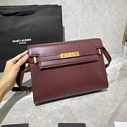 YSL MANHATTAN BORDEAUX SMOOTH LEATHER 579271 SIZE 29x20.5x7 CM - 5