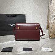 YSL MANHATTAN BORDEAUX SMOOTH LEATHER 579271 SIZE 29x20.5x7 CM - 6