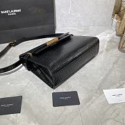 YSL MANHATTAN IN CROCODILE-EMBOSSED BLACK 579271 SIZE 29x20.5x7 CM - 3