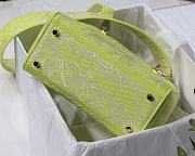 DIOR MEDIUM LADY D-LITE EMBROIDERED BAG LIME M0565 SIZE 24 x 20 x 11 CM - 2
