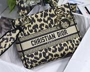 DIOR MEDIUM LADY D-LITE BEIGE MIZZA M0565 SIZE 24 x 20 x 11 CM - 2
