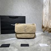 YSL NIKI MEDIUM IN SUEDE LEATHER BLACK 498894 SIZE 28 x 20 x 8 CM - 1