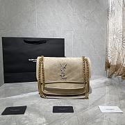 YSL NIKI MEDIUM IN SUEDE LEATHER BLACK 498894 SIZE 28 x 20 x 8 CM - 2