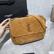 YSL NIKI MEDIUM IN SUEDE LEATHER CARAMEL 498894 SIZE 28 x 20 x 8 CM - 4