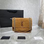 YSL NIKI MEDIUM IN SUEDE LEATHER CARAMEL 498894 SIZE 28 x 20 x 8 CM - 3