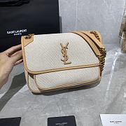 YSL NIKI MEDIUM IN LINING CANVAS & VINTAGE LEATHER 498894 SIZE 28 x 20.5 x 8.5 CM - 5