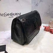 YSL NIKI MEDIUM IN CRINKLED VINTAGE LEATHER BLACK 498894 SIZE 28 x 20.5 x 8.5 CM - 6