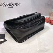 YSL NIKI MEDIUM IN CRINKLED VINTAGE LEATHER BLACK 498894 SIZE 28 x 20.5 x 8.5 CM - 3