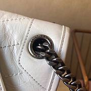 YSL NIKI MEDIUM IN CRINKLED VINTAGE LEATHER WHITE 498894 SIZE 28 x 20.5 x 8.5 CM - 2