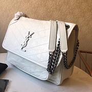 YSL NIKI MEDIUM IN CRINKLED VINTAGE LEATHER WHITE 498894 SIZE 28 x 20.5 x 8.5 CM - 5
