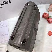 YSL NIKI MEDIUM IN CRINKLED VINTAGE LEATHER GRAY 498894 SIZE 28 x 20.5 x 8.5 CM - 6