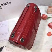 YSL NIKI MEDIUM IN CRINKLED VINTAGE LEATHER RED 498894 SIZE 28 x 20.5 x 8.5 CM - 3