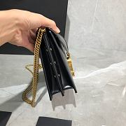 YSL CASSANDRA MONOGRAM CLASP BAG BLACK LEATHER 532750 SIZE 22 CM - 3
