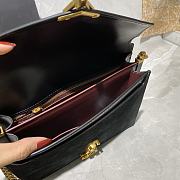 YSL CASSANDRA MONOGRAM CLASP BAG BLACK SUEDE & LEATHER 532750 SIZE 22 CM - 5