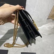 YSL CASSANDRA MONOGRAM CLASP BAG BLACK SUEDE & LEATHER 532750 SIZE 22 CM - 3