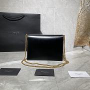YSL CASSANDRA MONOGRAM CLASP BAG BLACK SUEDE & LEATHER 532750 SIZE 22 CM - 2