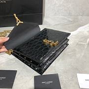 YSL CASSANDRA MONOGRAM CLASP BAG BLACK TURTLE LEATHER 532750 SIZE 22 CM - 6