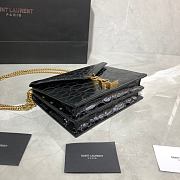 YSL CASSANDRA MONOGRAM CLASP BAG BLACK TURTLE LEATHER 532750 SIZE 22 CM - 5