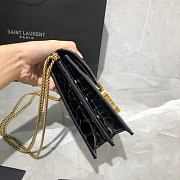 YSL CASSANDRA MONOGRAM CLASP BAG BLACK TURTLE LEATHER 532750 SIZE 22 CM - 4