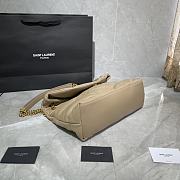YSL LOULOU PUFFER MEDIUM BAG IN BEIGE LAMBSKIN 577475 SIZE 35 x 23 x 13.5 CM - 3