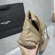 YSL LOULOU PUFFER SMALL BAG IN BLACK LAMBSKIN 577476 SIZE 29 x 17 x 11 CM - 3