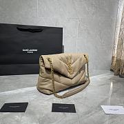 YSL LOULOU PUFFER SMALL BAG IN BLACK LAMBSKIN 577476 SIZE 29 x 17 x 11 CM - 5