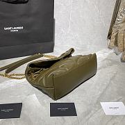 YSL LOULOU PUFFER SMALL BAG IN ARMY GREEN LAMBSKIN 577476 SIZE 29 x 17 x 11 CM - 4