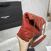 YSL LOULOU PUFFER SMALL BAG IN RED LAMBSKIN 577476 SIZE 29 x 17 x 11 CM - 5