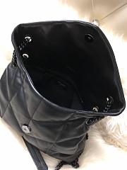 YSL LOULOU PUFFER SMALL BLACK LAMBSKIN BLACK METAL 577476 SIZE 29 x 17 x 11 CM - 5