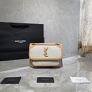 YSL NIKI BABY IN LINING CANVAS & VINTAGE LEATHER 533037 SIZE 22 x 16.5 x 7 CM - 1