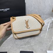 YSL NIKI BABY IN LINING CANVAS & VINTAGE LEATHER 533037 SIZE 22 x 16.5 x 7 CM - 4