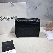 YSL NIKI BABY IN CRINKLED VINTAGE LEATHER BLACK 533037 SIZE 22 CM - 4