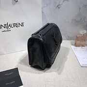 YSL NIKI BABY IN CRINKLED VINTAGE LEATHER BLACK 533037 SIZE 22 CM - 3