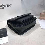 YSL NIKI BABY IN CRINKLED VINTAGE LEATHER BLACK 533037 SIZE 22 CM - 2
