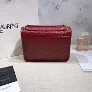 YSL NIKI BABY IN CRINKLED VINTAGE LEATHER RED 533037 SIZE 22 CM - 4