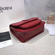 YSL NIKI BABY IN CRINKLED VINTAGE LEATHER RED 533037 SIZE 22 CM - 6