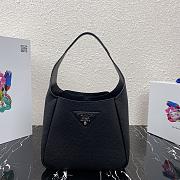 PRADA LEATHER HANDBAG BLACK 1BC127 SIZE 23 x 21 x 13 CM - 1