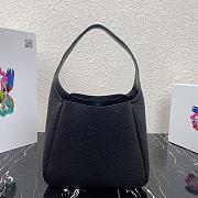 PRADA LEATHER HANDBAG BLACK 1BC127 SIZE 23 x 21 x 13 CM - 2