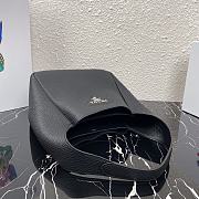 PRADA LEATHER HANDBAG BLACK 1BC127 SIZE 23 x 21 x 13 CM - 3