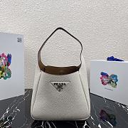 PRADA LEATHER HANDBAG WHITE 1BC127 SIZE 23 x 21 x 13 CM - 1