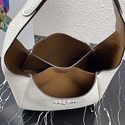 PRADA LEATHER HANDBAG WHITE 1BC127 SIZE 23 x 21 x 13 CM - 2