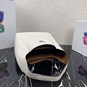 PRADA LEATHER HANDBAG WHITE 1BC127 SIZE 23 x 21 x 13 CM - 3