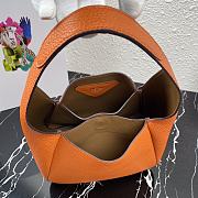 PRADA LEATHER HANDBAG ORANGE 1BC127 SIZE 23 x 21 x 13 CM - 3