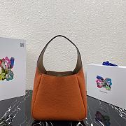 PRADA LEATHER HANDBAG ORANGE 1BC127 SIZE 23 x 21 x 13 CM - 4