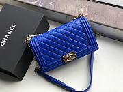 CHANEL BOY BAG BLUE A67086 SIZE 25 x 15 x 7 CM - 6