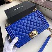 CHANEL BOY BAG BLUE A67086 SIZE 25 x 15 x 7 CM - 4