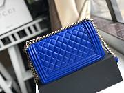 CHANEL BOY BAG BLUE A67086 SIZE 25 x 15 x 7 CM - 3